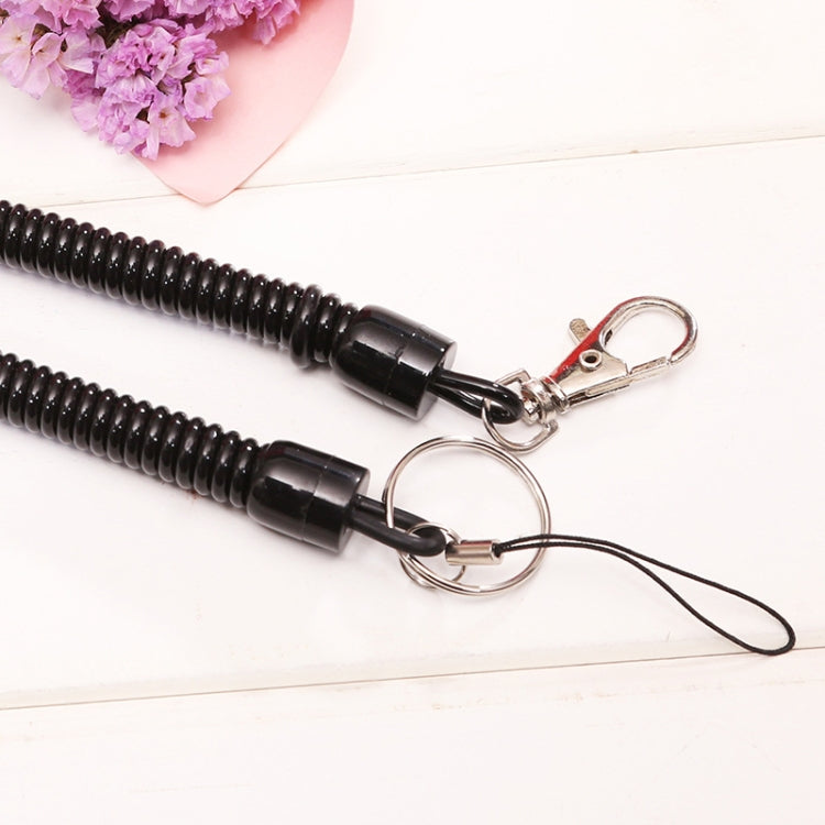 5pcs Spring Key Rope Plastic Keychain Environmentally Friendly Elastic Chain