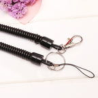 5pcs Spring Key Rope Plastic Keychain Environmentally Friendly Elastic Chain