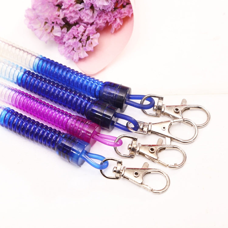 5pcs Spring Key Rope Plastic Keychain Environmentally Friendly Elastic Chain