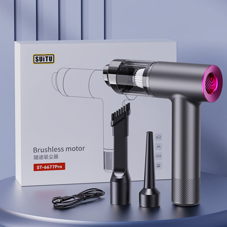 SUITU ST-6677 Car Household Small Handheld Brushless Blowing And Suction 2 In 1 Vacuum Cleaner