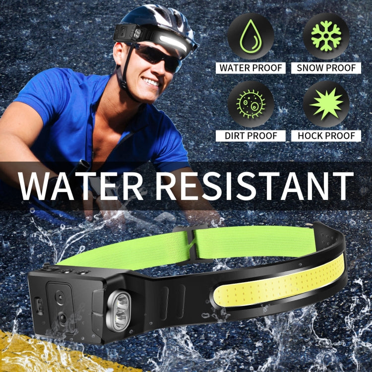 Fluorescent Belt Sensor Headlight Outdoor Running and Cycling Head Torch