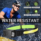 Fluorescent Belt Sensor Headlight Outdoor Running and Cycling Head Torch