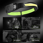 Fluorescent Belt Sensor Headlight Outdoor Running and Cycling Head Torch