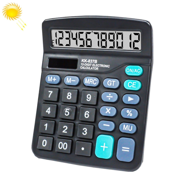 12-Digit Large Screen Solar Dual Power Calculator Student Exam Accounting Office Supplies