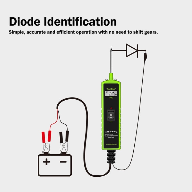 JDiag 6-30V Voltage Detector Automotive Power Circuit Diagnostic Diode — P60