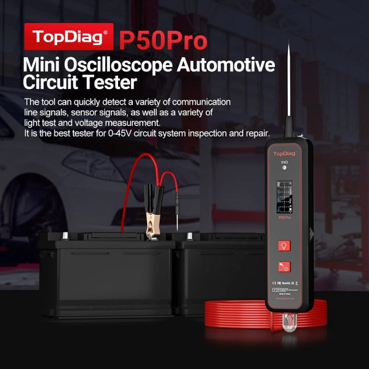 JDiag Mini Circuit Tester AC/DC Detection Multi-function Oscilloscope — P50 PRO
