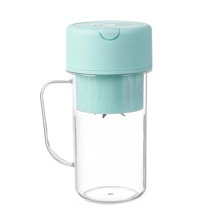 420ml 6 Blades Straw Juice Cup USB Charging Portable Fruit Juicer Smoothie Maker — Pink