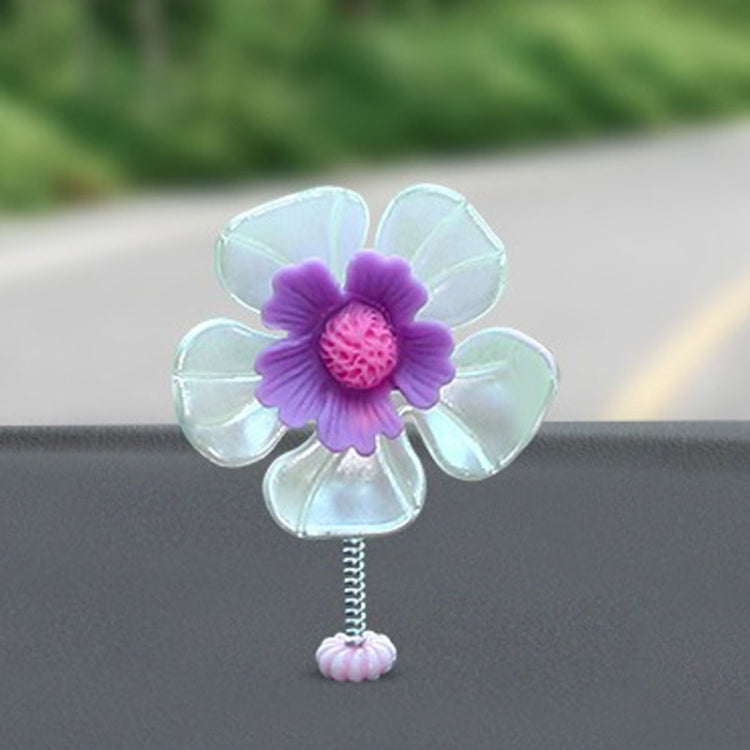 5pcs /Set Car Shaking Flower Ornament Simulated Small Flower Car Interior Decoration