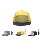 Quick-drying Stowable Baseball Cap Outdoor Cycling Foldable Contrasting Color Thin Hat — Black