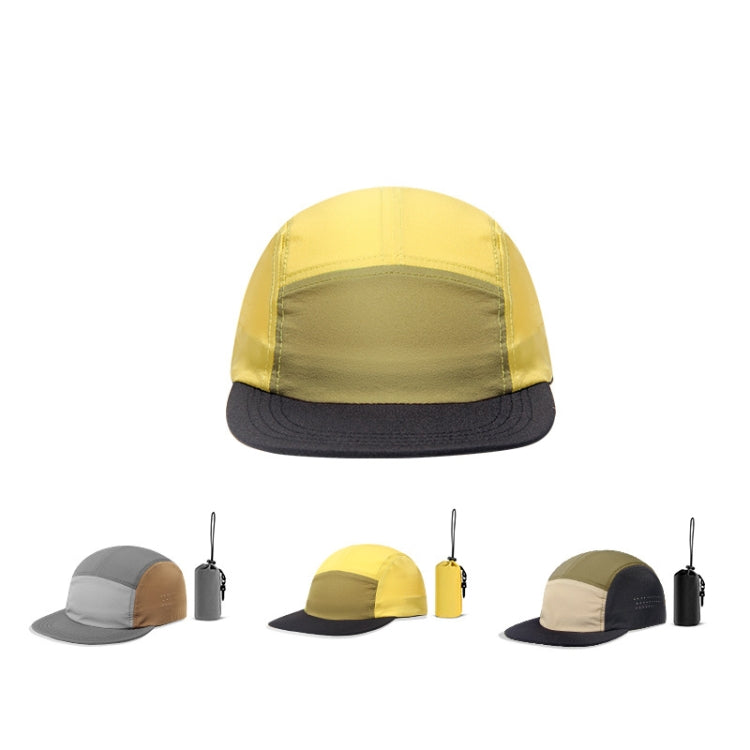 Quick-drying Stowable Baseball Cap Outdoor Cycling Foldable Contrasting Color Thin Hat — Black