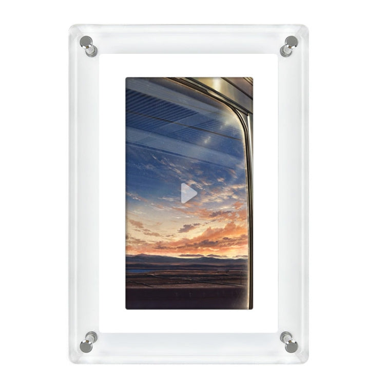 7 Inch Acrylic HD Digital Photo Frame Desktop Smart Motion Video Player Ornament — 7 Inch (US Plug)