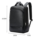Bopai 61-123311 Large-Capacity First-Layer Cowhide Business Laptop Backpack — view 3