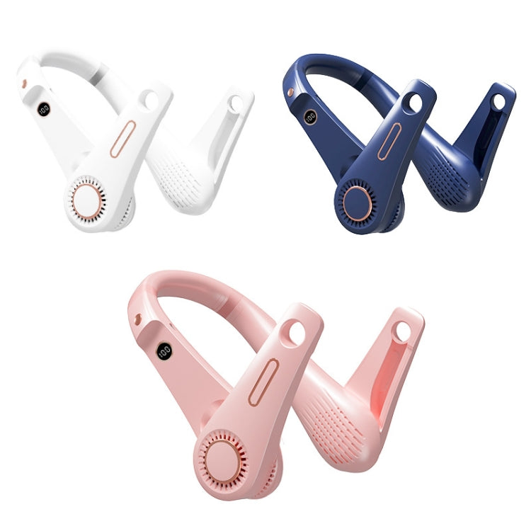 F11 Portable USB Charging Rotating Digital Display Bladeless Hanging Neck Fan