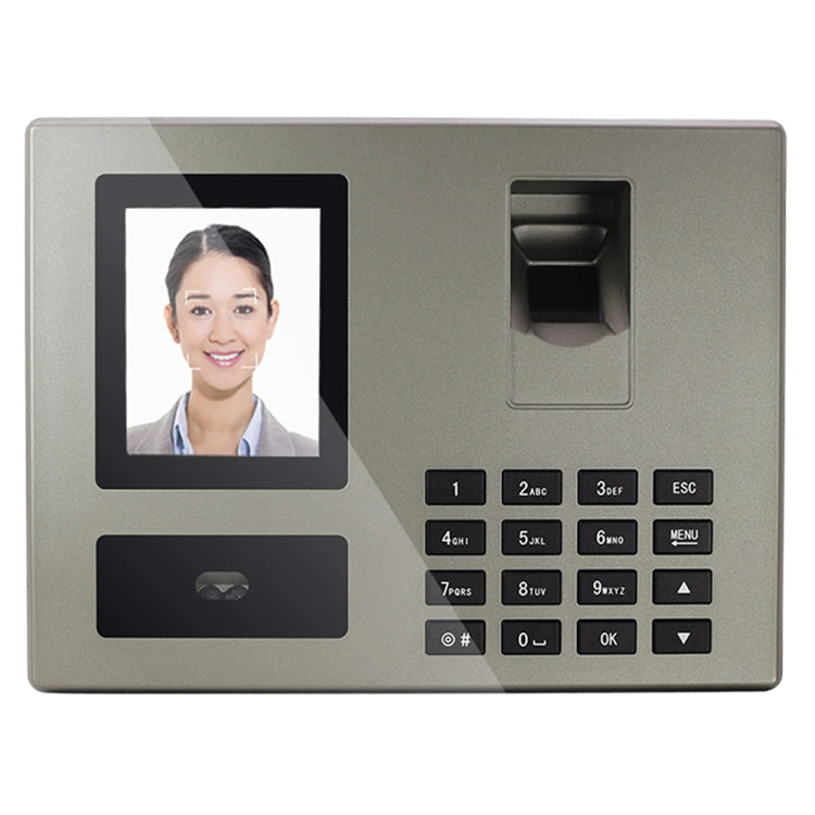 FA03 Intelligent Voice Prompt Face Recognition Fingerprint Attendance Machine — English with EU Plug