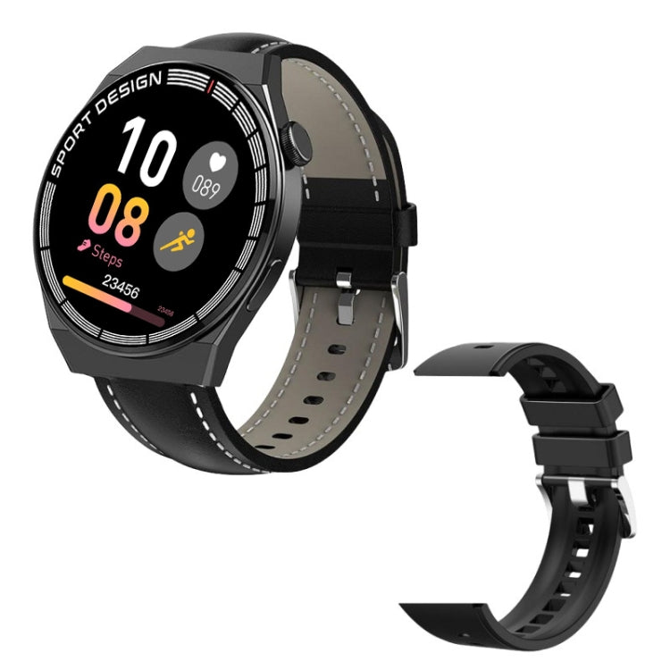 G3Pro 1.28-Inch Health Monitoring Bluetooth Call Smart Watch With NFC — Silver Silicone