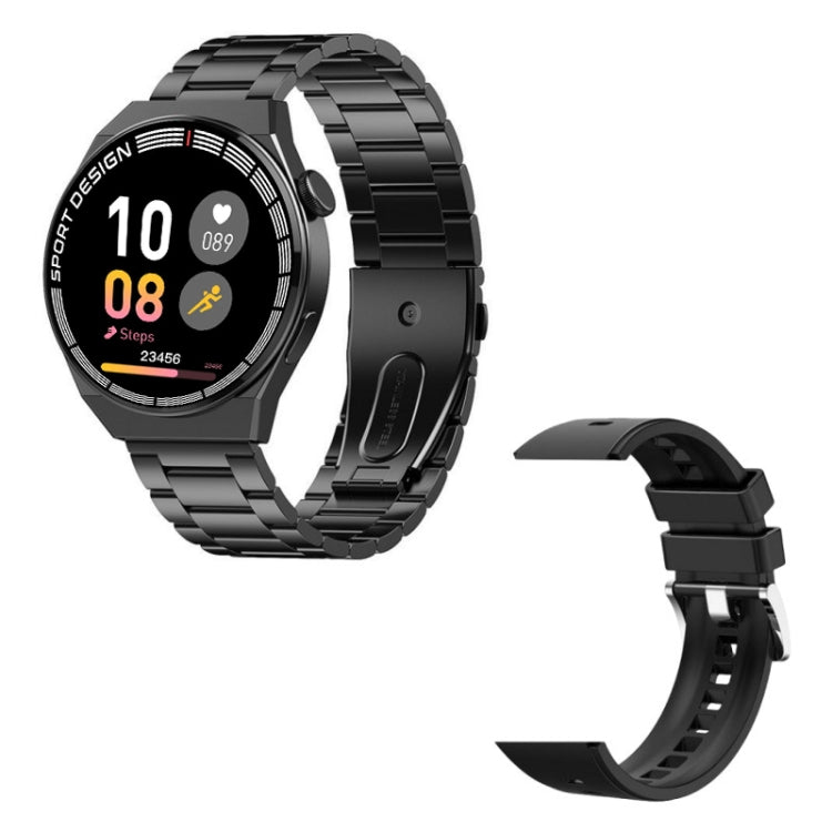 G3Pro 1.28-Inch Health Monitoring Bluetooth Call Smart Watch With NFC — Silver Steel