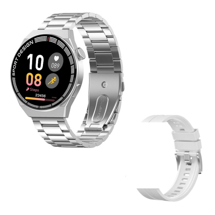 G3Pro 1.28-Inch Health Monitoring Bluetooth Call Smart Watch With NFC — Black Three-bead Steel