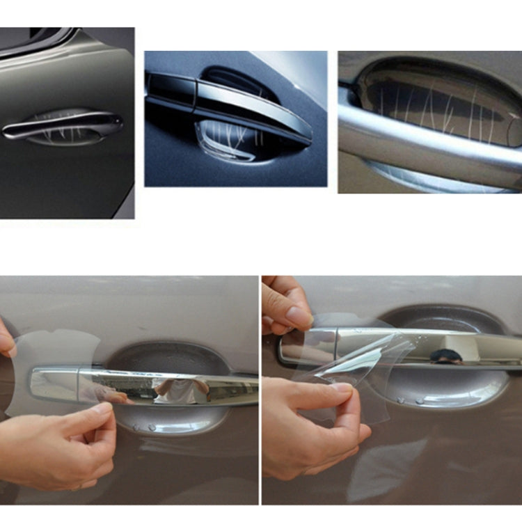2sets Car Transparent Handle Protection Film