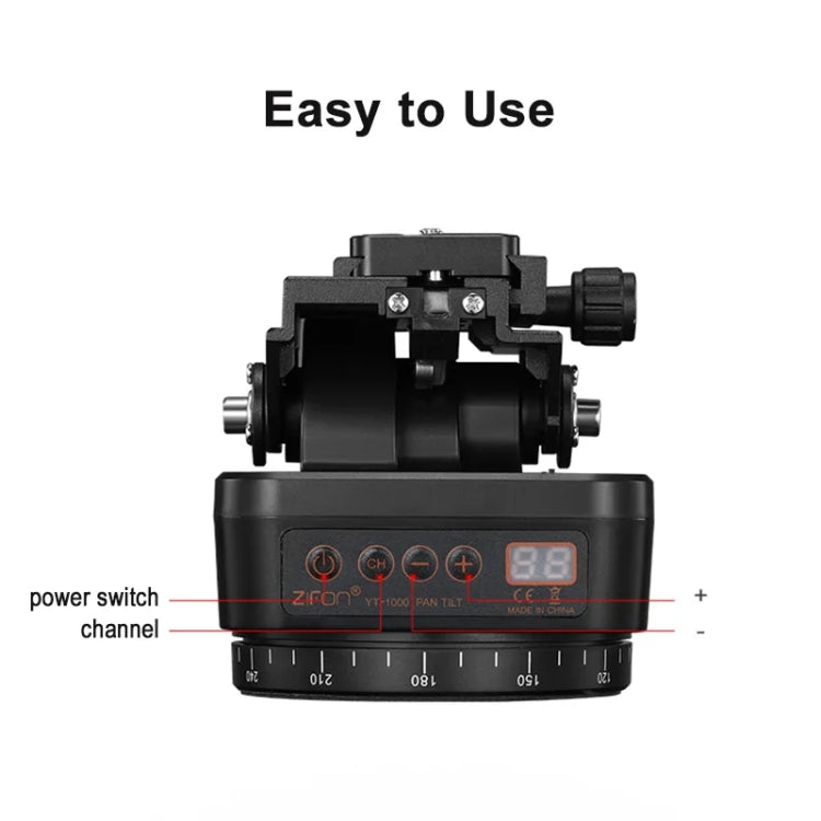 ZIFON YT-1000 Electric Gimbal 360 Degree Panoramic Remote Control Mobile Phone Shooting Dual Axis DSLR Camera Live Stabilizer — view 4