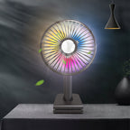 Car Clip-On Rechargeable Electric Oscillating Head Fan With Light — view 9