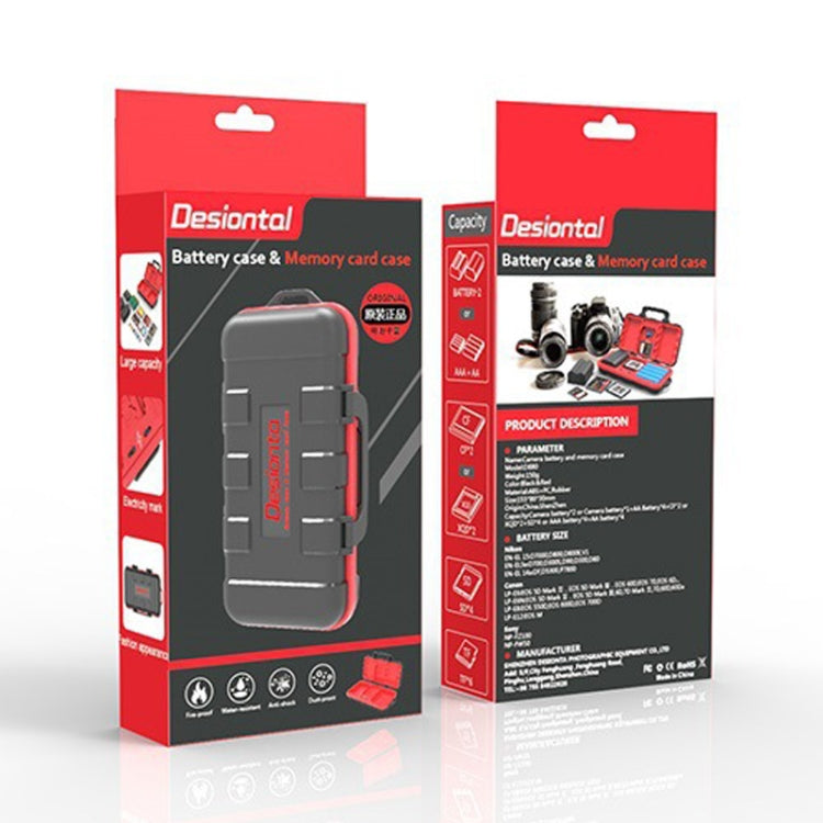 Desiontal LP-E6 Waterproof SD Card Holder Camera Battery Case