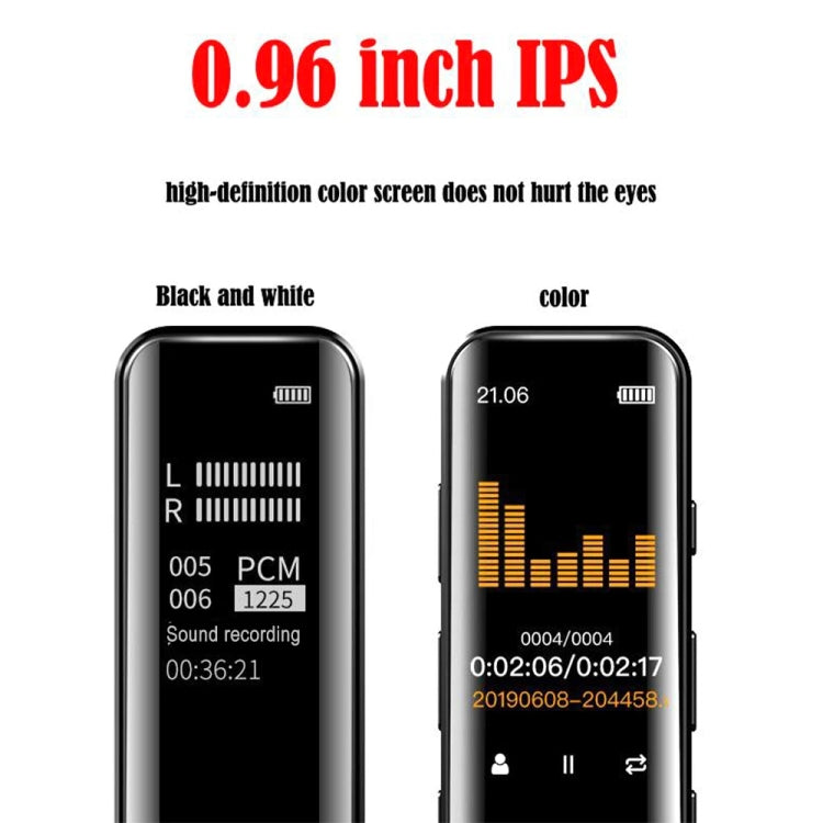 G1 0.96-Inch IPS Color Screen HD Smart Mini Noise Reduction Timer Recorder