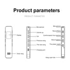 G1 0.96-Inch IPS Color Screen HD Smart Mini Noise Reduction Timer Recorder