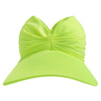 Women Visor Sun Protection Cap Elastic Hollow Large Brim Hat — view 4