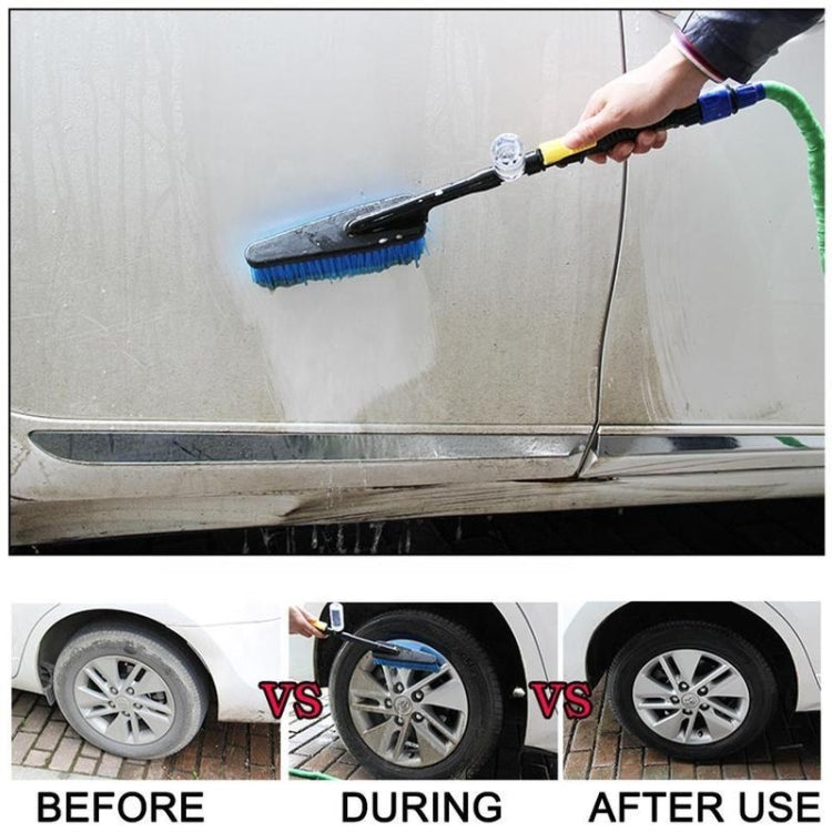 Car Wash Brush Head Soft Bristle Long Handle Brush Spray Foam Bottle Set