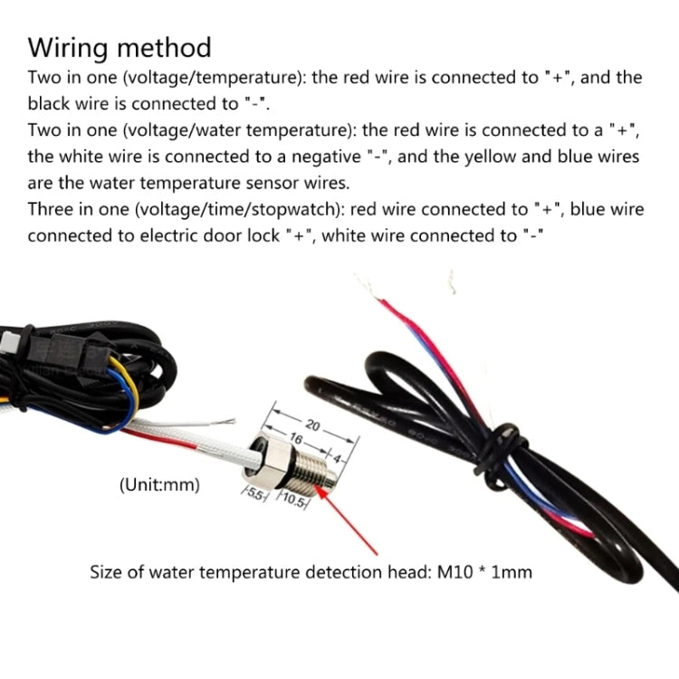 Compact LED Digital Display Time Voltmeter