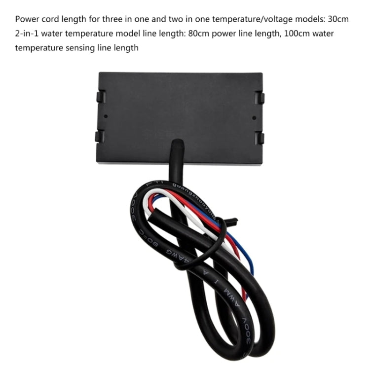 Compact LED Digital Display Time Voltmeter