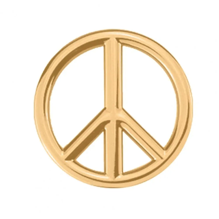 Car Anti-War Peace Sign Three-Dimensional Metal Stickers — Titanium Black