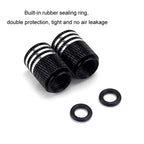 2pcs Auto Tire Laser Skull Valve Cap