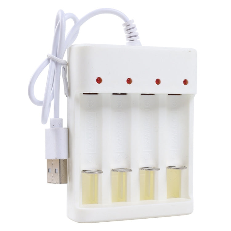 Fast USB 4 Slot Battery Charger AA/AAA Rechargeable Battery Universal Four Slot Charging Box — Directly Plug-in