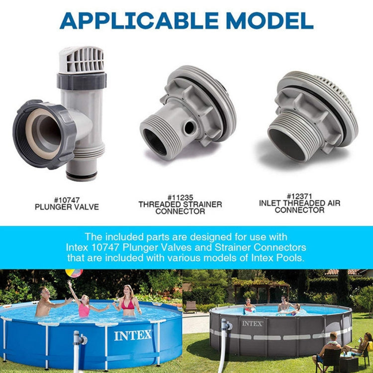 For Intex Pool Plunger Valves O-Ring Rubber 25076RP Washer Ring Kit