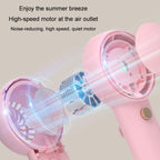 Mini Turbo Handheld Electrical Fan Portable USB Rechargeable Small Fan