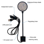 5W Fish Tank LED Clip Light USB Plug Lighting Aquarium Translucent Aquatic Plants Lamp — view 6