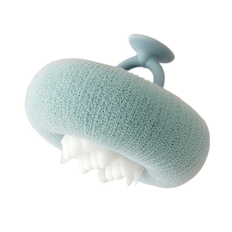 Sunflower Suction Cup Shower Ball Scrubbing Back Bathing Towel — Purple