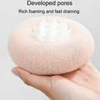 Sunflower Suction Cup Shower Ball Scrubbing Back Bathing Towel — view 5