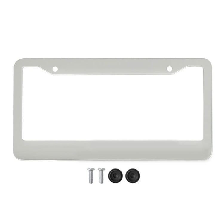 American Standard Aluminum Alloy License Plate Frame Including Accessories — Round Hole Aluminum Black