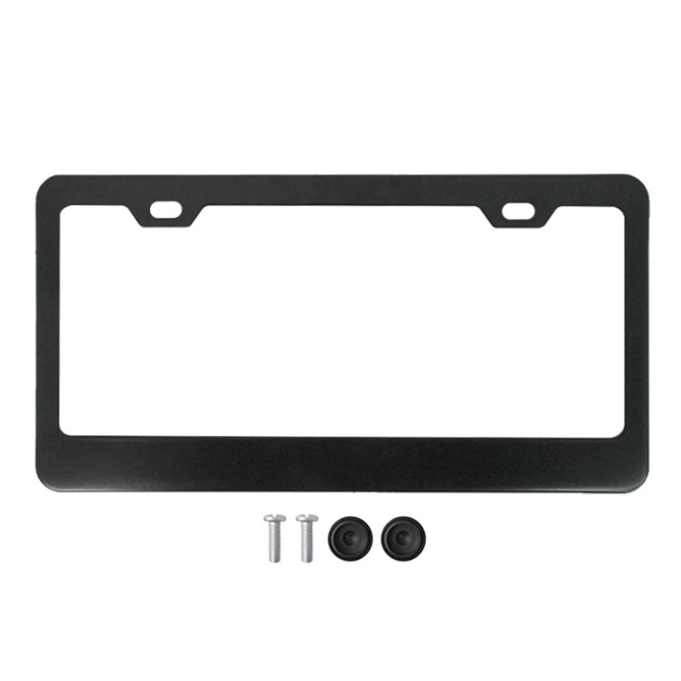 American Standard Aluminum Alloy License Plate Frame Including Accessories — Round Hole Aluminum Spray White