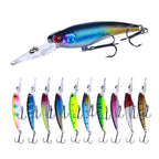 10colors /Set HENGJIA MI103 Diving Minnow Dummy Bait Biomimetic Lua Hard Lure — 9.5cm 7.2g