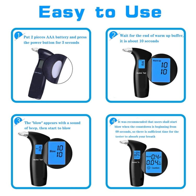 LCD Detector Backlight Light Breath Alcohol Tester