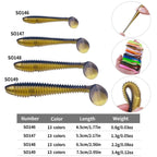 HENGJIA Spaghetti Worm T-Tail Soft Bait Spiral Fishing Dummy Lures — view 11