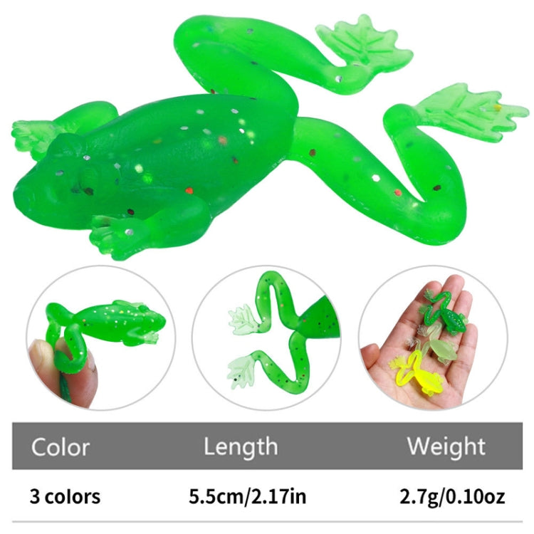 5pcs /Pack HENGJIA SO193 Thunderfrog Soft Bait Lua Fishing Dummy Lures — Yellow