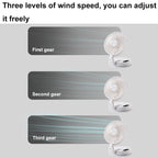 F200 Foldable Remote Control Wall-mounted Fan LED Light Desktop Rotating Fan