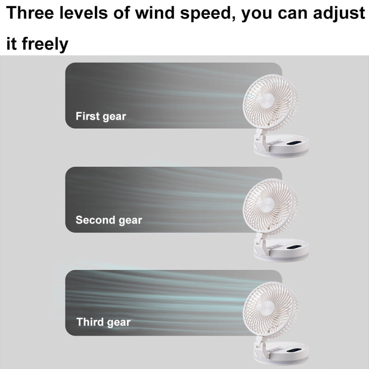F200 Foldable Remote Control Wall-mounted Fan LED Light Desktop Rotating Fan