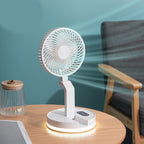 F200 Foldable Remote Control Wall-mounted Fan LED Light Desktop Rotating Fan