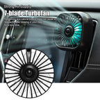 F11 Car USB Colorful Gradient Light Cooling Fan Automotive Interior — view 4