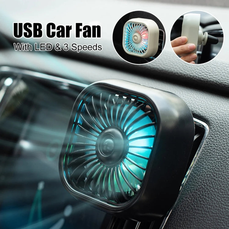 F11 Car USB Colorful Gradient Light Cooling Fan Automotive Interior — view 7